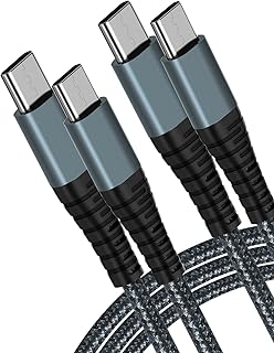 USB C to USB C Cable 100W 6ft,5A Type C PD Fast Charging Charger Cord Nylon Braided Cable Compatible with Samsung Galaxy S21 S20 S10 Note 10 MacBook Pro, iPad Pro, iPad Air Pixel