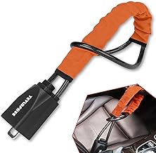 Tevlaphee Canne Antivol Voiture, Antivol Voiture, Antivol Voiture Volant, Robuste, Ajustement Universel, 3 Clés (ORANGE)