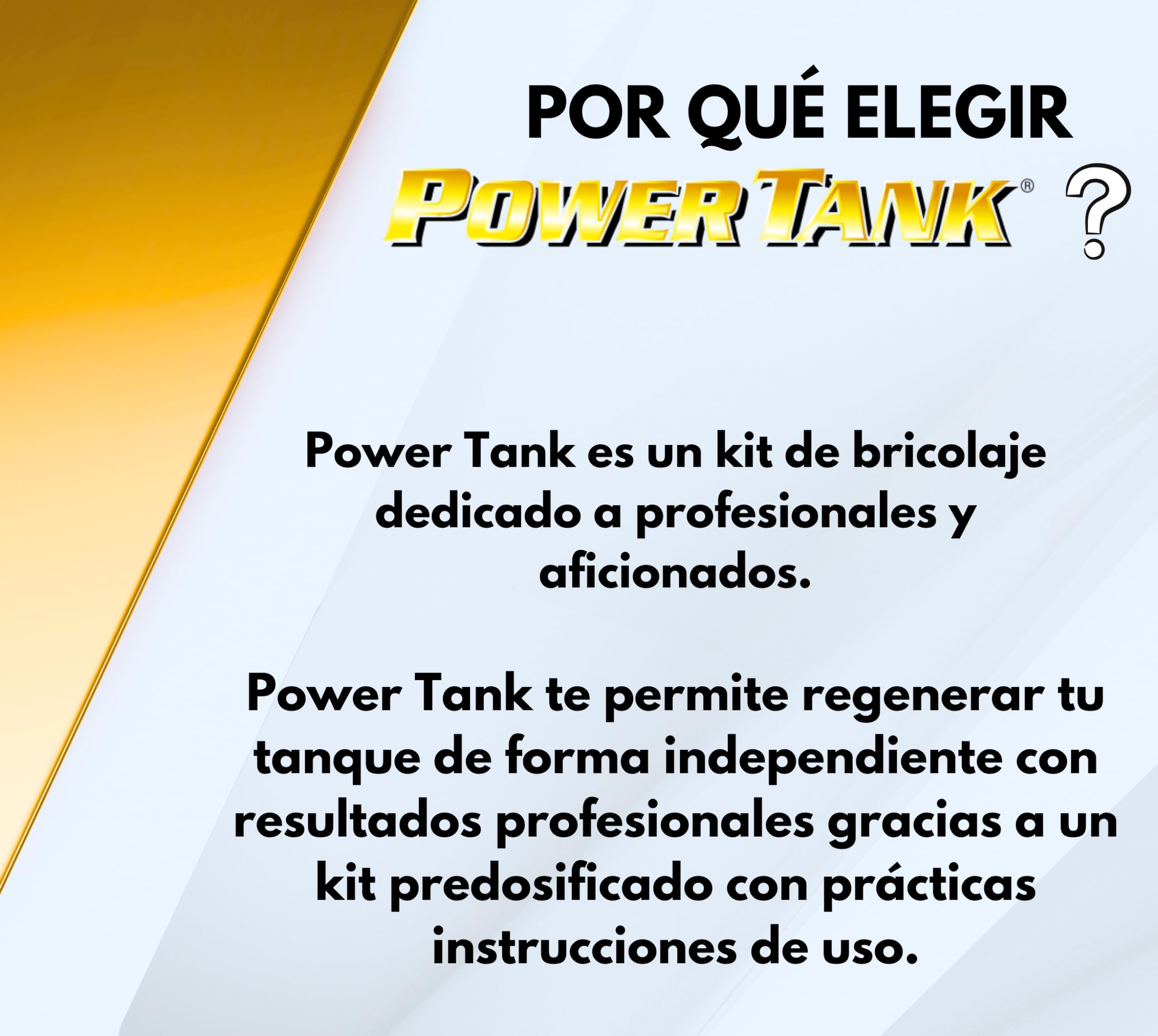 POWER TANK GUM - Tratamiento Tanque Deposito Moto (8/10 Litros) Kit Pequeño Small 350 g para Interior de Tanques Elimina Óxido Repara Protege Tanques Oxidados de Motos Vespa Ciao Scooters