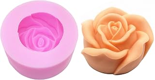 3D Rose Candle Mold - MoldFun 3D Flower Craft Art Silicone Mold for Handmade Soap, Bath Bomb, Lotion bar, Chocolate, Candle, Crayon, Wax