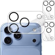 JETech Camera Lens Protector for iPhone New Pro, 3-Pack | 9H+ Tempered Glass, HD Clear, Scratch Resistant, Night Shot Compatible, Case Friendly