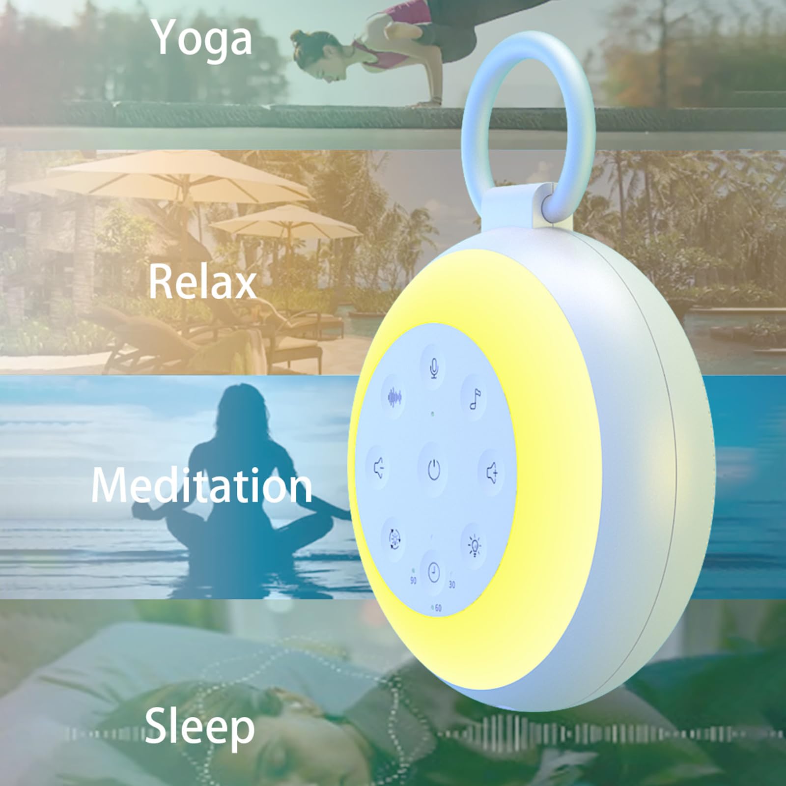 Ubxvamm Baby White Noise Sound Device Portable Infant Sleep Help Device with Adjustable Volumes Simple Operate