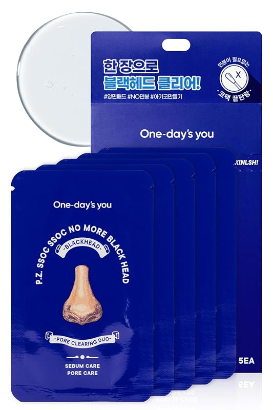 One-day's you Tiras para limpeza da região do nariz, 0,16 oz, pacote com 5