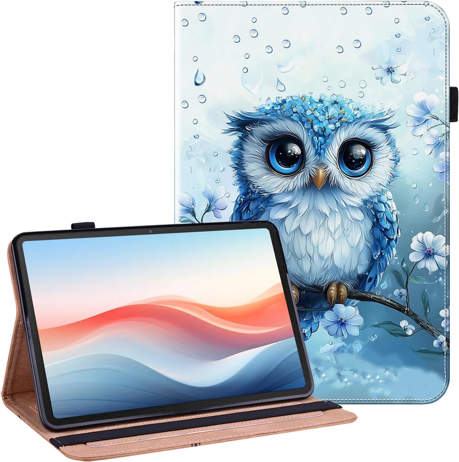 - Case for Samsung Galaxy Tab A7 Lite 8.7 Inch 2021 (SM-T225/T220/T227) Tablet with Pencil Holder, Multiangle Stand Wallet Design Cover,Rainy Owl