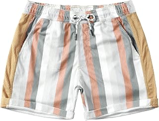 JOTOOK Mens Corduroy Shorts Casual 5 Inch Elastic Waist Drawstring Shorts