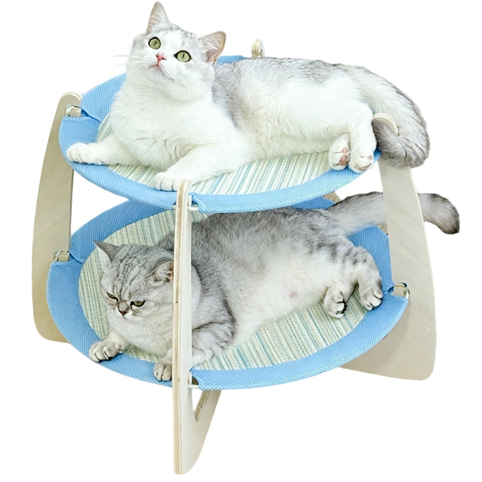 Lit surélevé pour chat anti humidité nid respirant lavable en bois