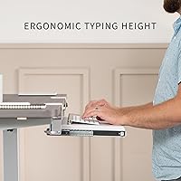 Vista 3 de VIVO Bandeja pequeña para teclado, extraíble debajo del escritorio con sistema de montaje de abrazadera C extra resistente, plataforma deslizante