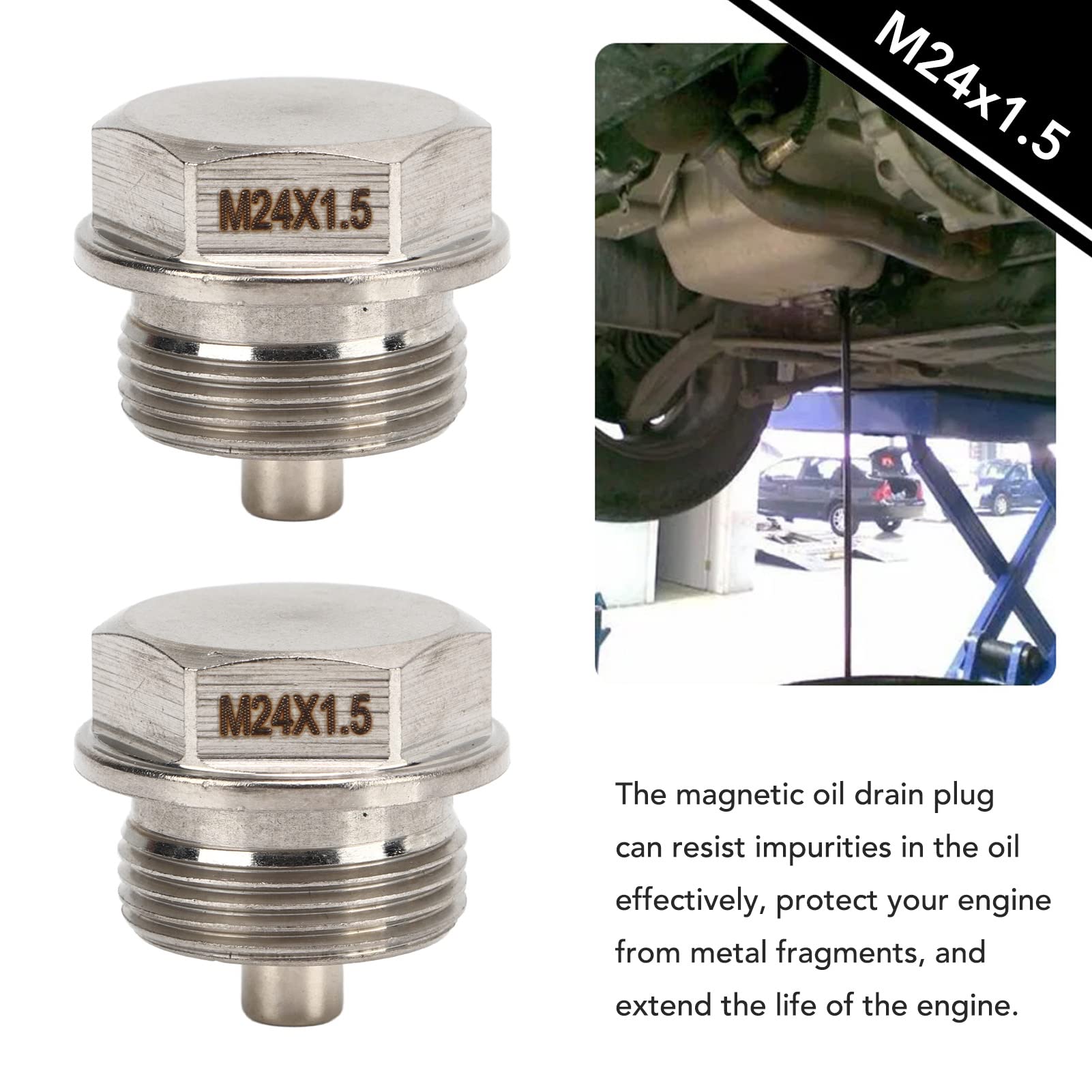 Magnetische Ölablassschraube, 2 Stück M24 X 1,5 Mm Motor-Magnetöl 