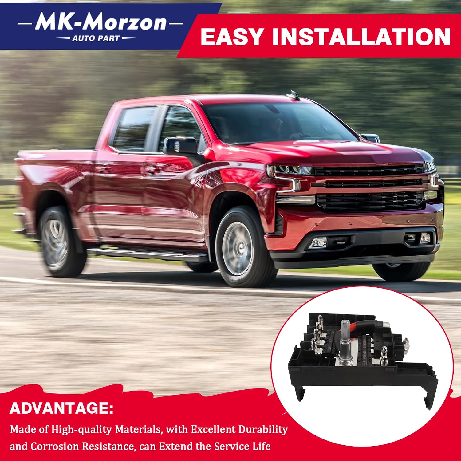 Battery Distribution Engine Compartment Fuse Block Compatible with 2017-2019 Chevy Silverado GMC Sierra 1500, 2019 Silverado Sierra 2500 3500 HD Replaces# 84354721 84460795