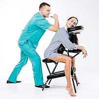 Vista 5 de JupiterForce Silla de masaje portátil, plegable, ligera, para terapia de tatuajes, con esponja ajustable de 4 pulgadas de grosor, para cliente, spa