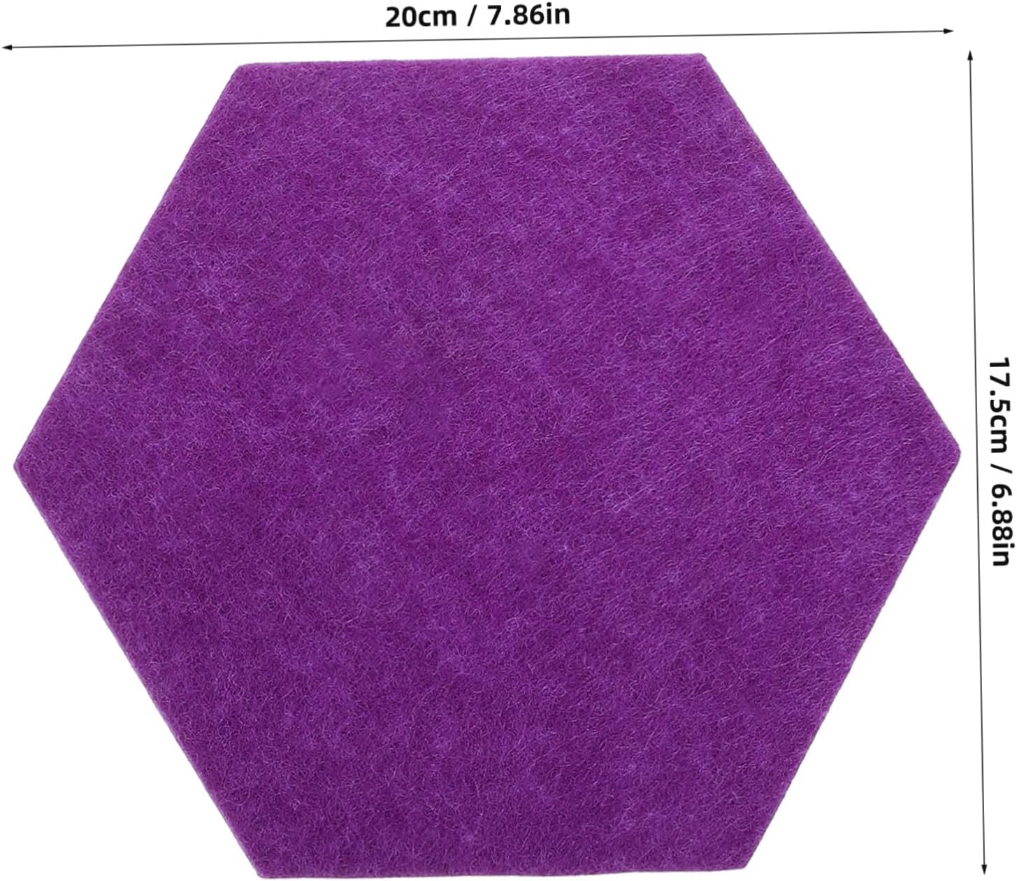 Veemoon 10pcs Hexagon Wall Decor Felt Bulletin Board Wall Sticker Felt Tiles for Board Decorative Tiles