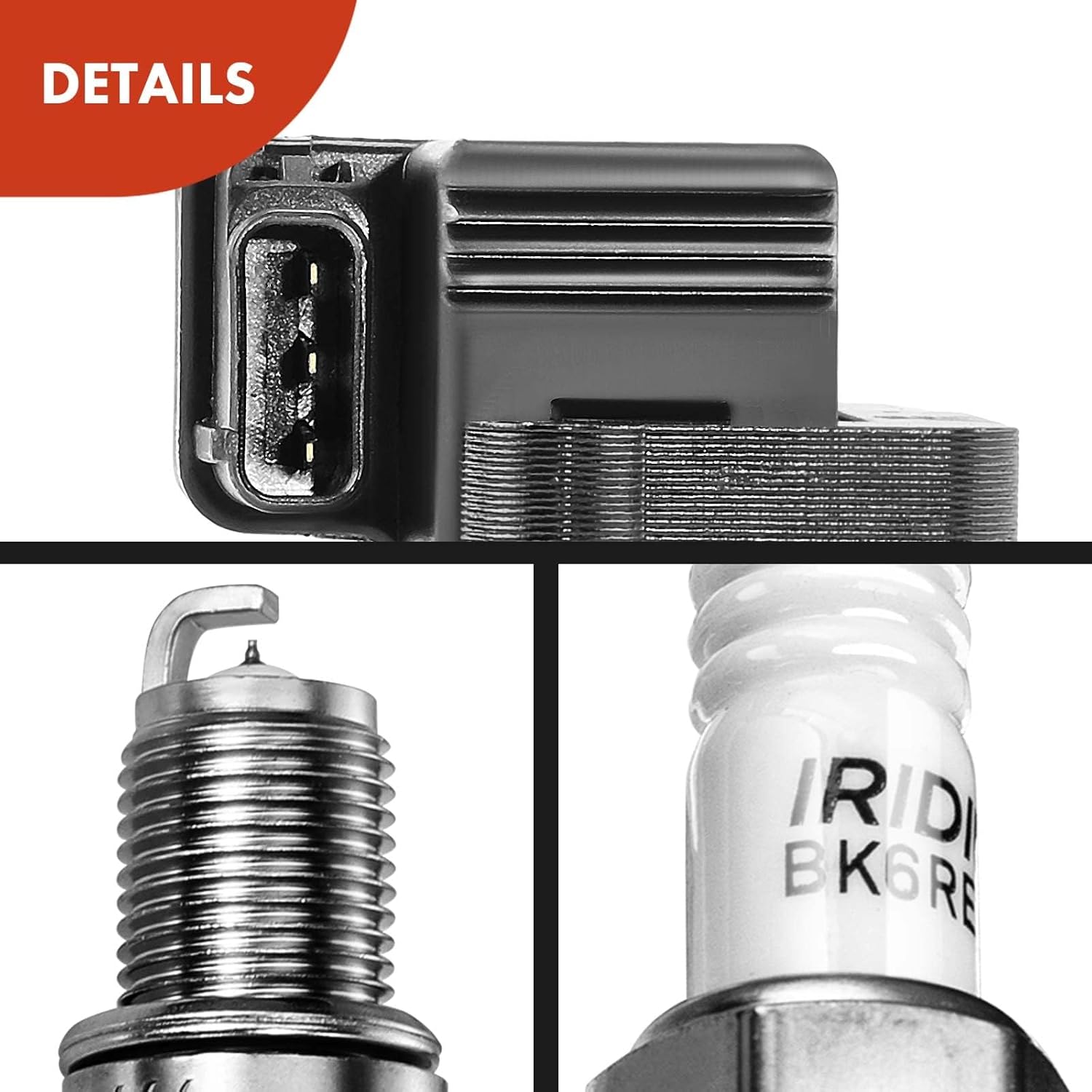 A-Premium Ignition Coils and Spark Plugs Kits Compatible with Subaru Impreza 2002-2003 H4 2.0L 4-PC Set