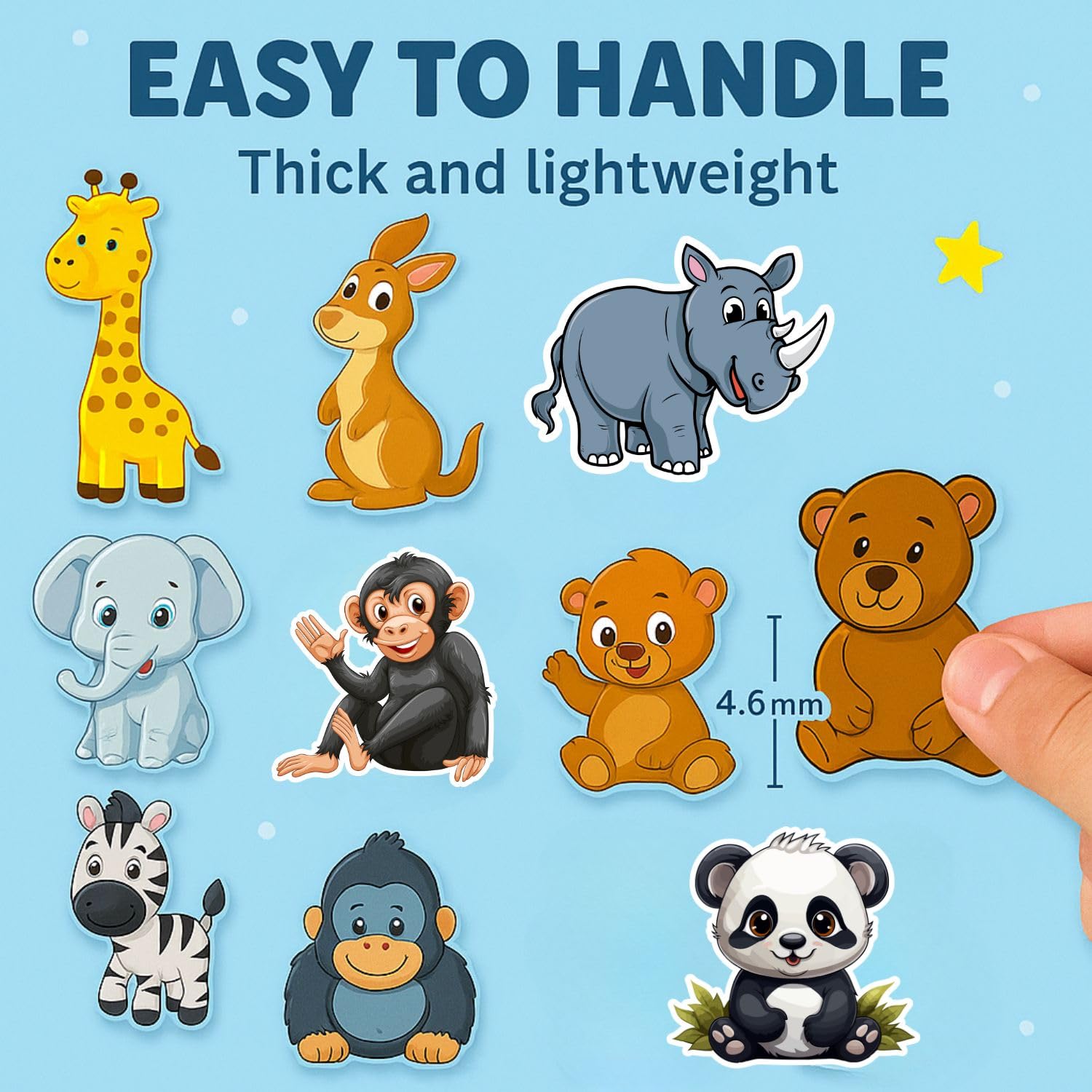 RufaStories Forest Animal Fridge Magnets for Kids – 14 Pieces Strong, Waterproof, Durable Woodland Animal Magnets for Refrigerator, Almirah, Whiteboard – Cute Educational Magnets for Toddlers - Image 2 thumbnail