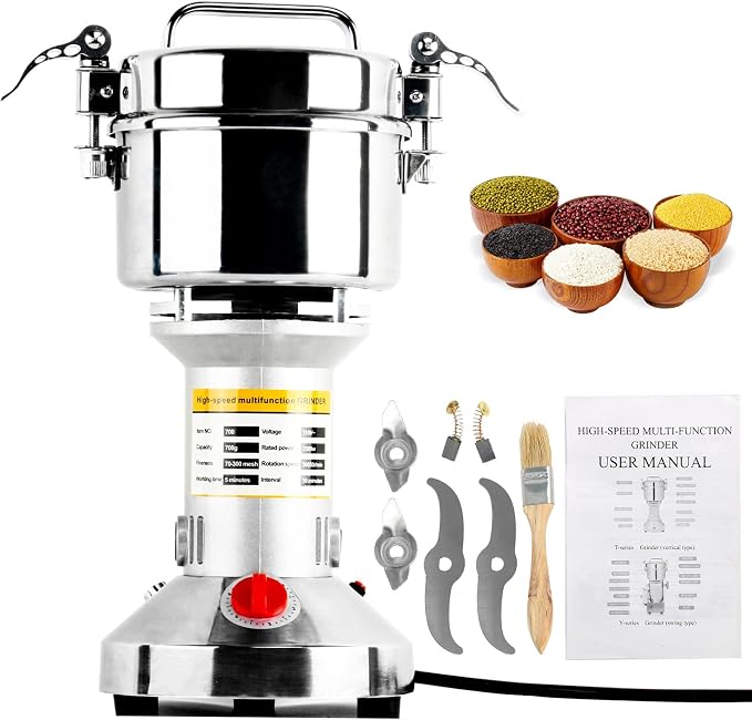 DasMarine 700g High Speed Electric Grain Mill Grinder - Commercial