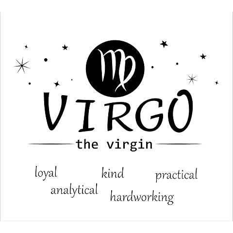 Virgo Zodiac Sign Vinyl Wall Decal - The Virgin Loyal Kind Practical Analytical Hardworking | 18
