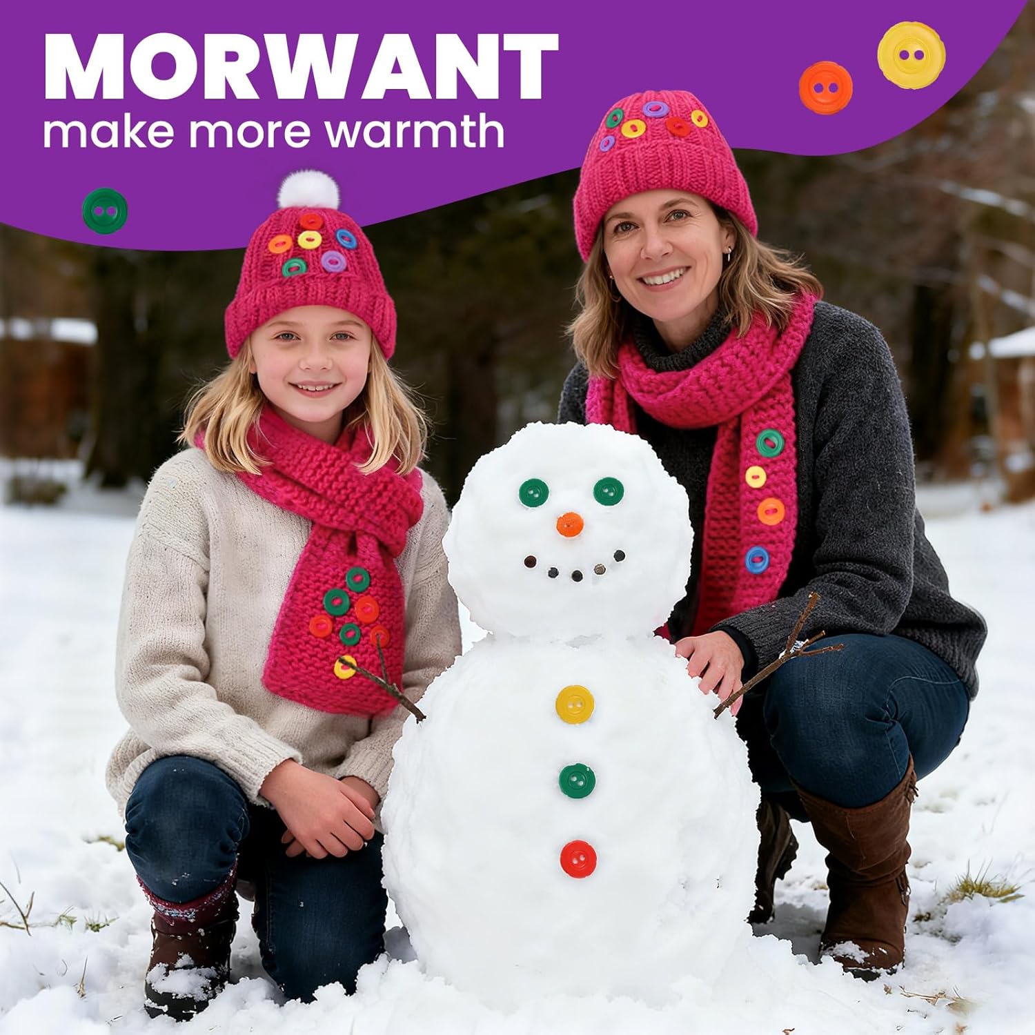 Loom Knitting Kit for Beginners - DIY Hat & Scarf Craft Toy with Buttons - Fun Crochet Toy for Kids Ages 7 8-12 - Perfect Birthday and Christmas Gift for Girls - Image 2