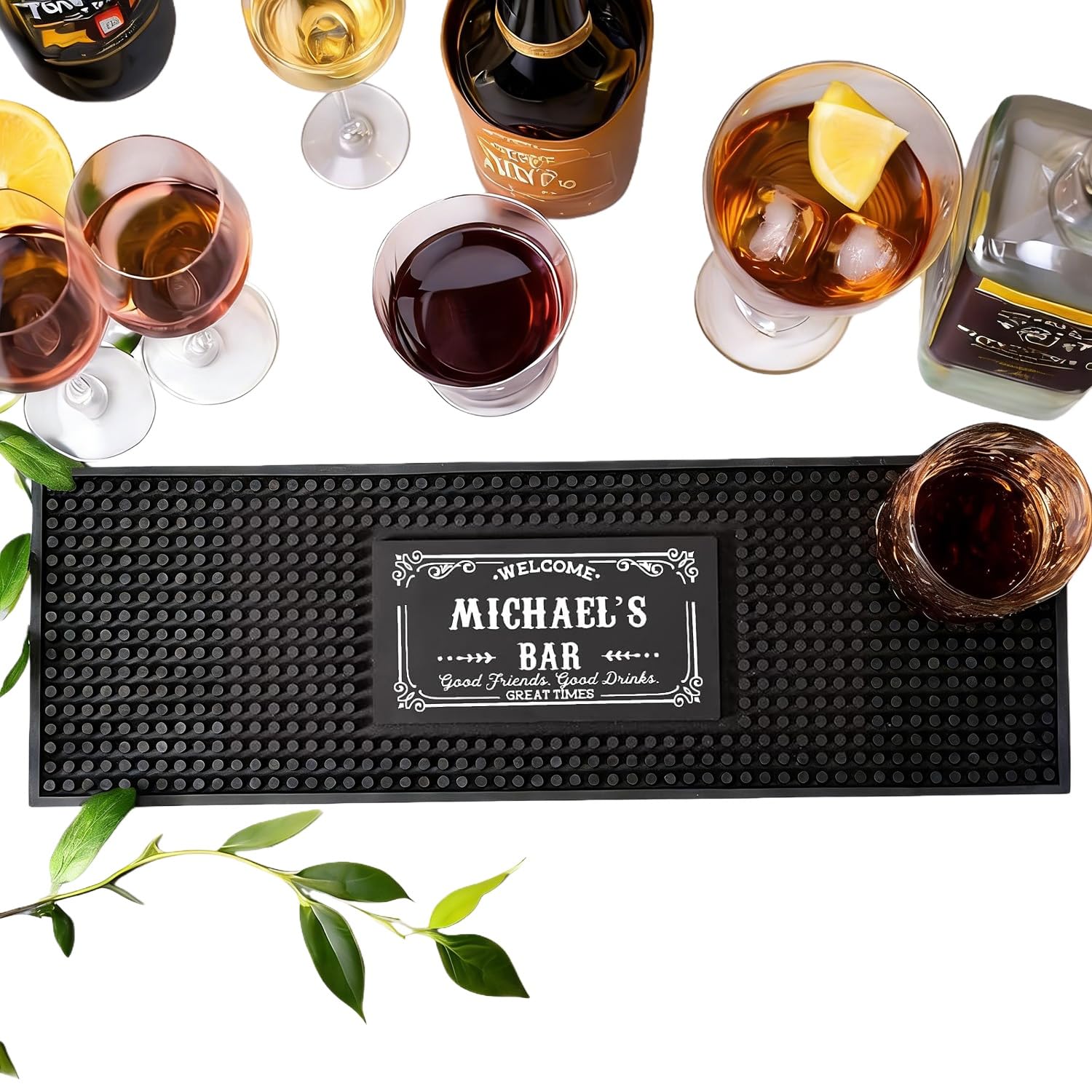 Amazon.com: Personalised Bar Mat, Non-slip PVC Rubber Bar Mat