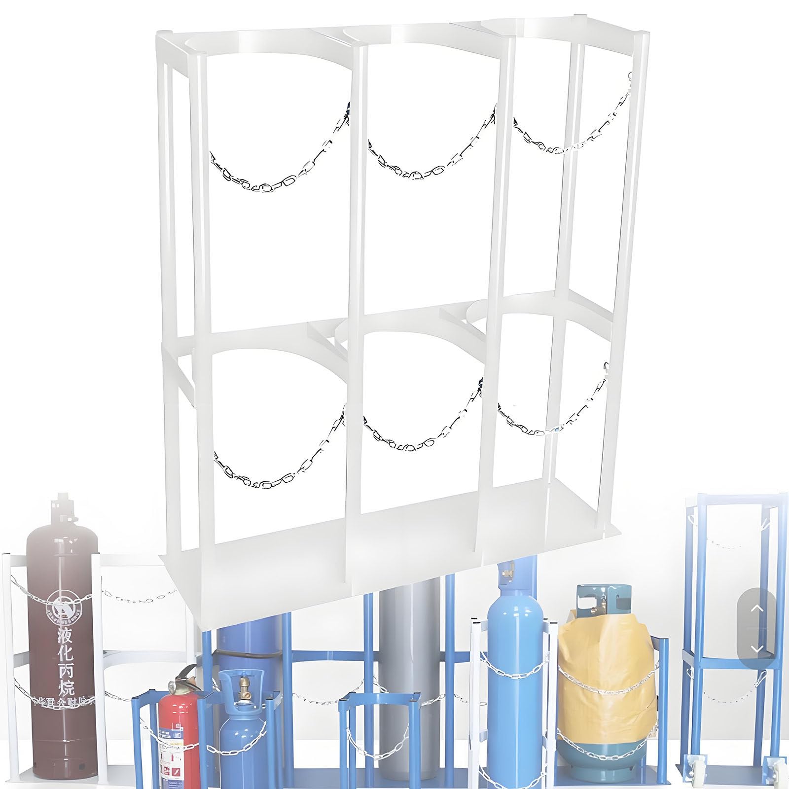 SFSLBFB Heavy-Duty Steel Cylinder Storage Rack for Secure Workshop and Garage Organization