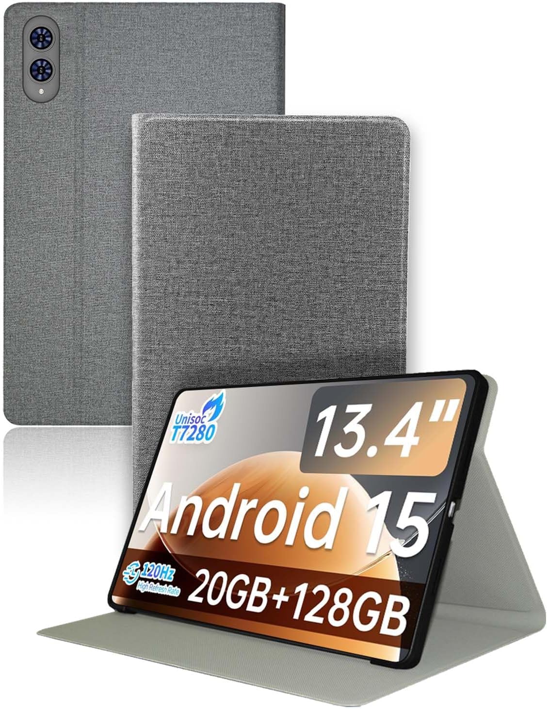 Case for TECLAST T65 Tablet 13.4inch,NOUKAJU Tablet Protection Case,Folding Stand,Angle Adjustment,Protection Cover for TECLAST T65(Blue)