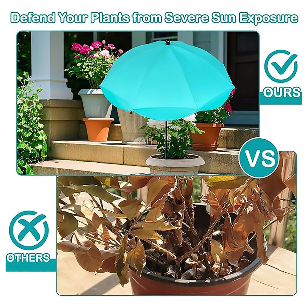 MIAOLLUN Ombrelloni per Piante con Angoli Regolabili Da24 Piante da Esterno, Ombrellone da Giardino per Piante in Vaso, Ombrello da Giardino con Altezza da 40, Copertura per Fiori,4pcs