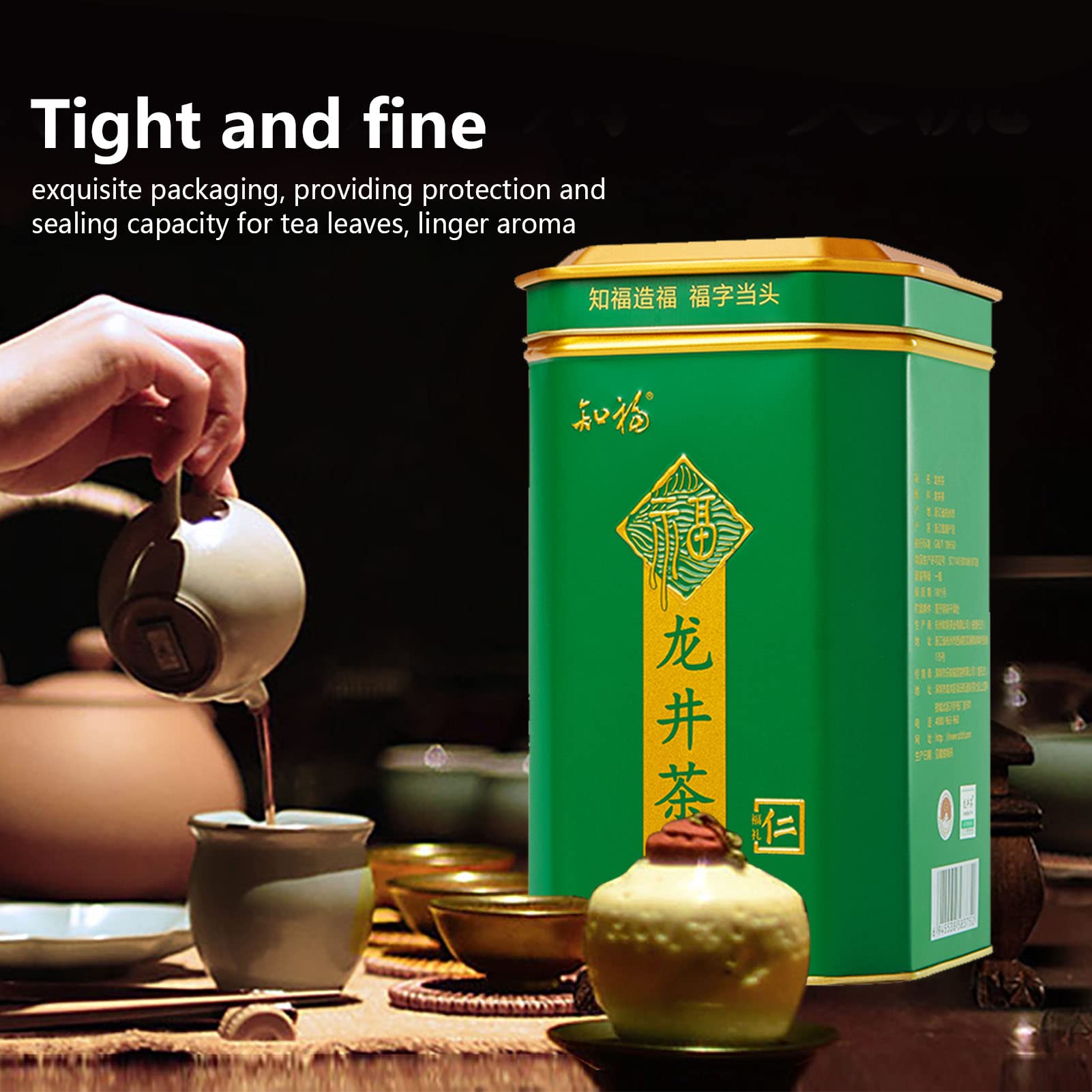 Longjing Tee, Chinesischer Drachenbrunnen-Grüntee Loseblätter LongJing-Grüntee 80 G Nettoinhalt Drachenbrunnen-Grünteeblätter, die vor Dem Getreideregentag Gepflückt Werden