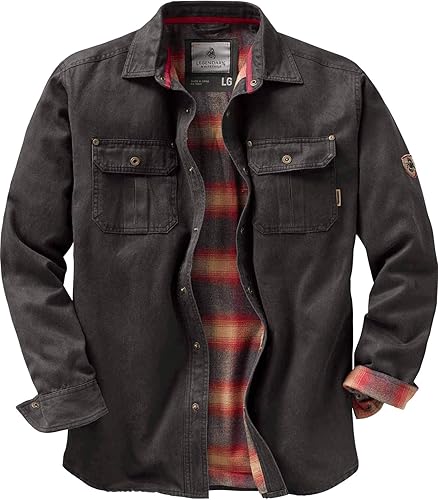 Legendary Whitetails, Journeyman - Chaqueta tipo camisa con forro de franela para hombre, abrigo resistente al agua, ropa de otoño duradera