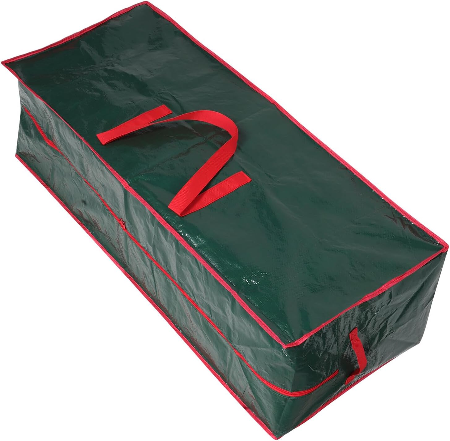 HEMOTON Christmas Tree Storage Bag Zippered Extra Large Pe Woven Organizer with Handles for Artificial Tree Protection and Holiday Decor, Size M 122x38x50cm