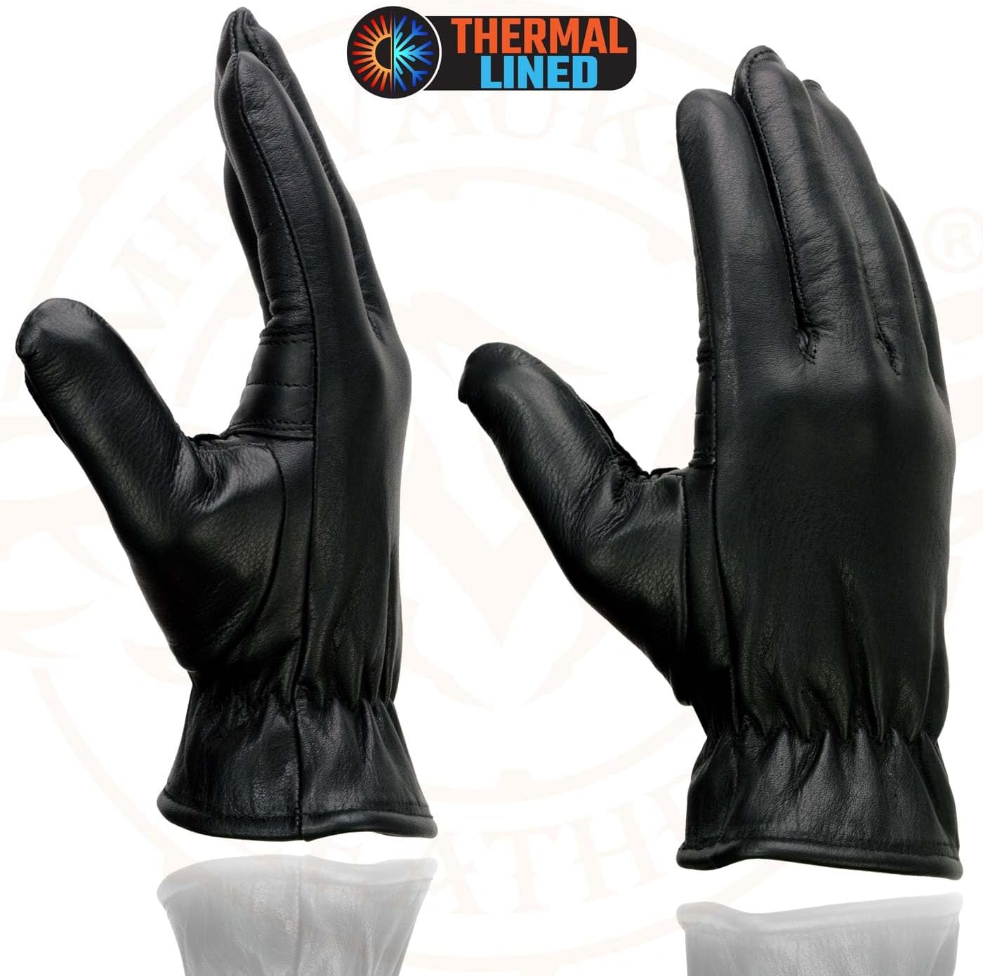Ladies Premium Leather Thermal Lined Glove, w/Cinch Wrist