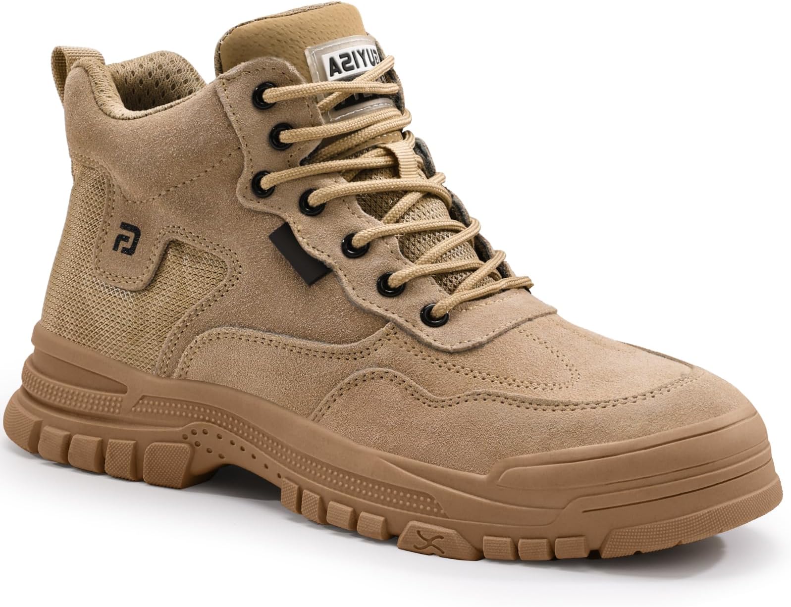 Work Boots for Men Breathable Steel Toe Boots Lightweight Steel Toe Shoes for Men Construction Boot Comfortable Safety Boot Indestructible Industrial Work Shoes Size 10