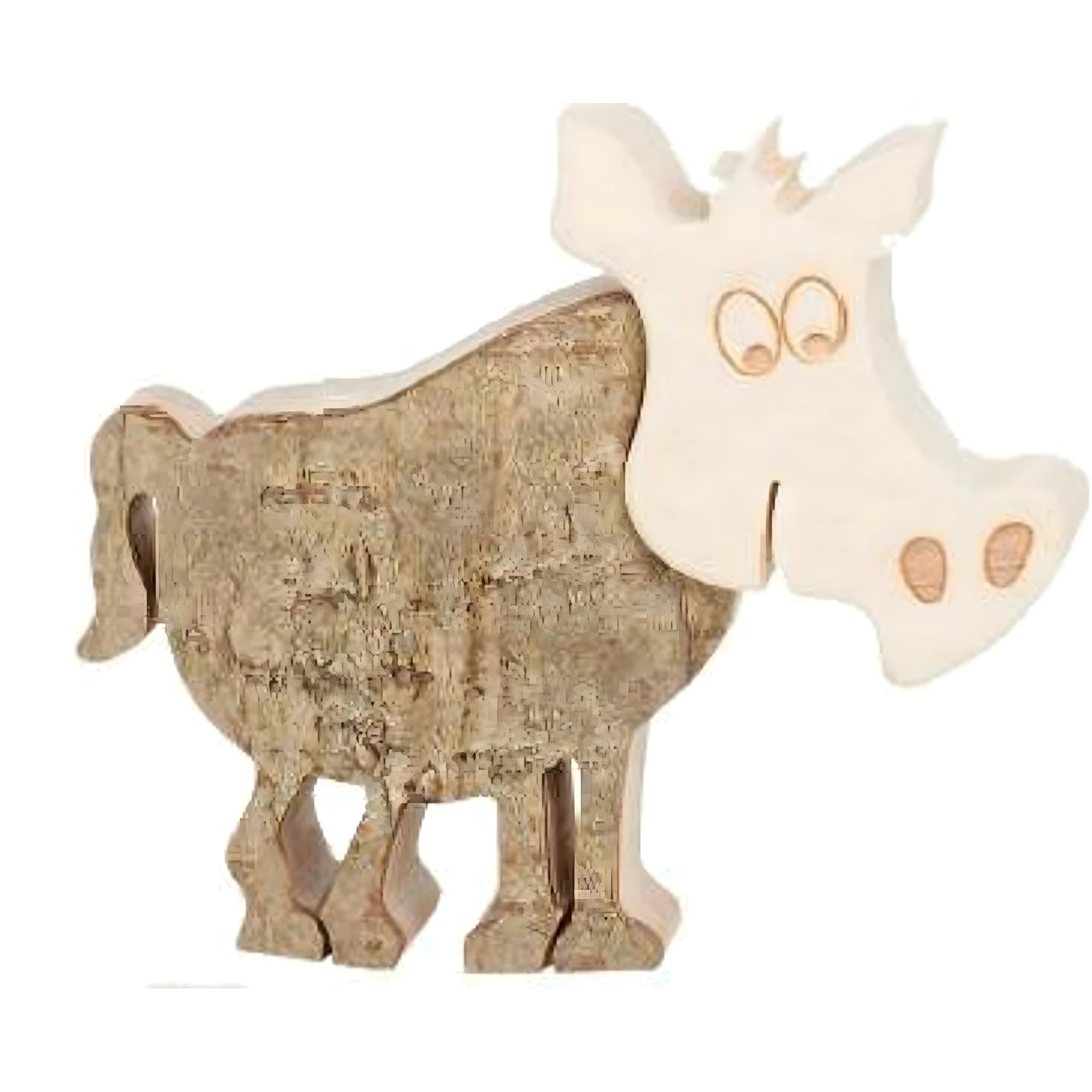 Dolfi Wooden Boar 5.5 cm 5.5 cm | Natural Wood in Val Gardena | Nativity Figure