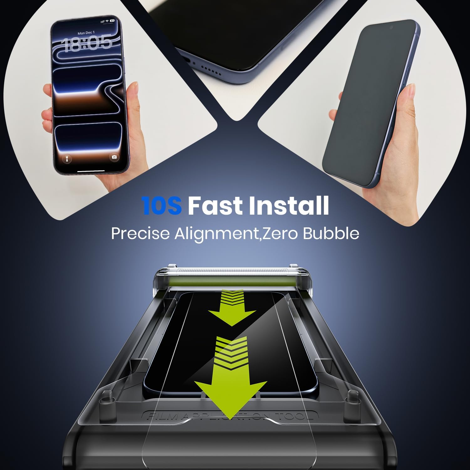 WSKEN for iPhone 17 Pro Privacy Screen Protector - 3D Full Coverage, 24° Anti Spy & Auto Installation Full Edge Coverage Case Friendly Fit Tempered Glass Screen Protector 17 Pro - Image 6