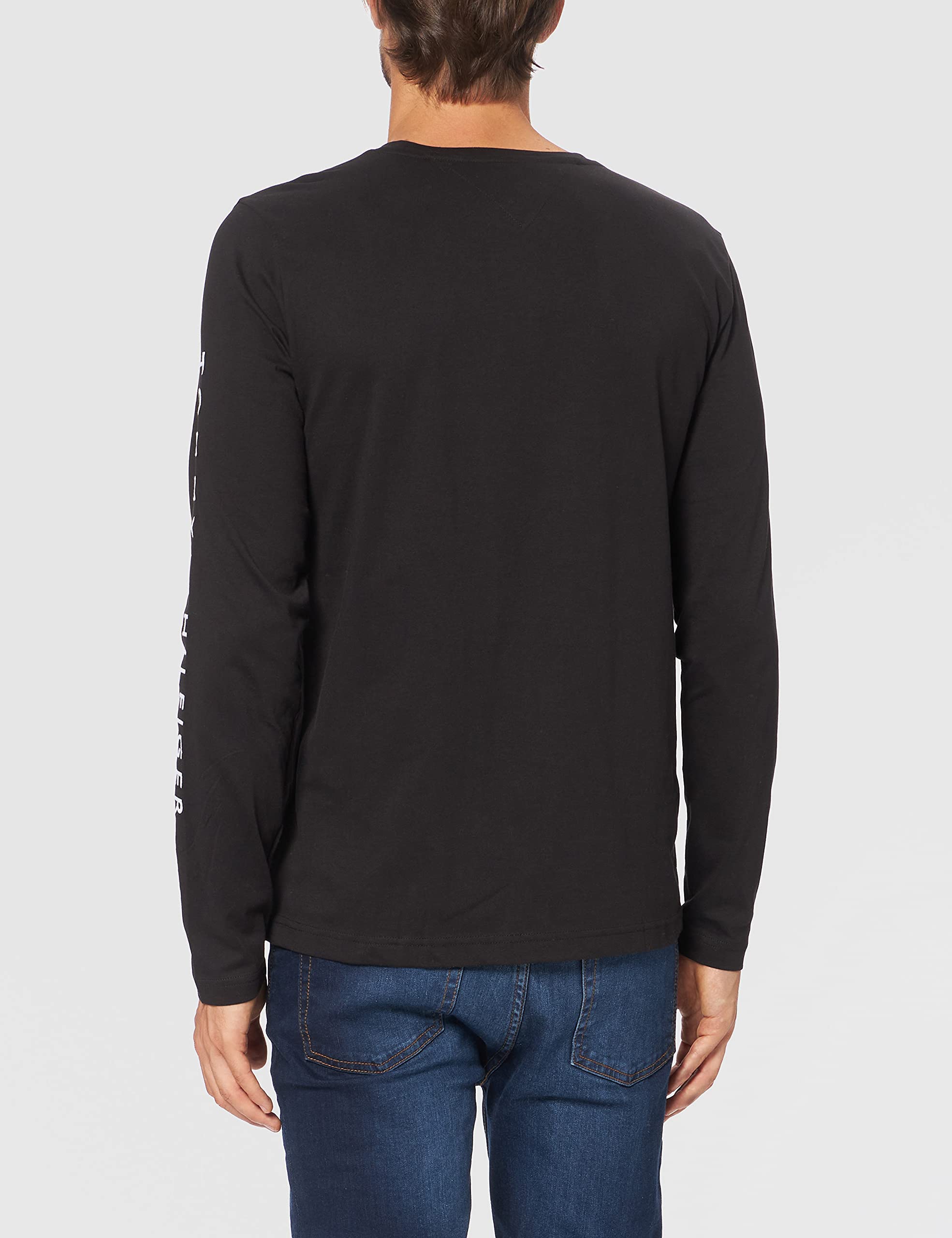 Tommy Hilfiger Camiseta de Manga Larga Hombre Tommy Logo Long Sleeve Tee con Cuello Redondo Slim Fit