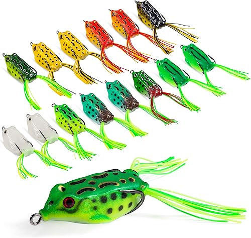 Goture Kit de señuelos de pesca suaves con ganchos de gusano, 30335560 piezas, cebos de PVC rectosremo  tenedor cola para pesca de lubina, cebos de