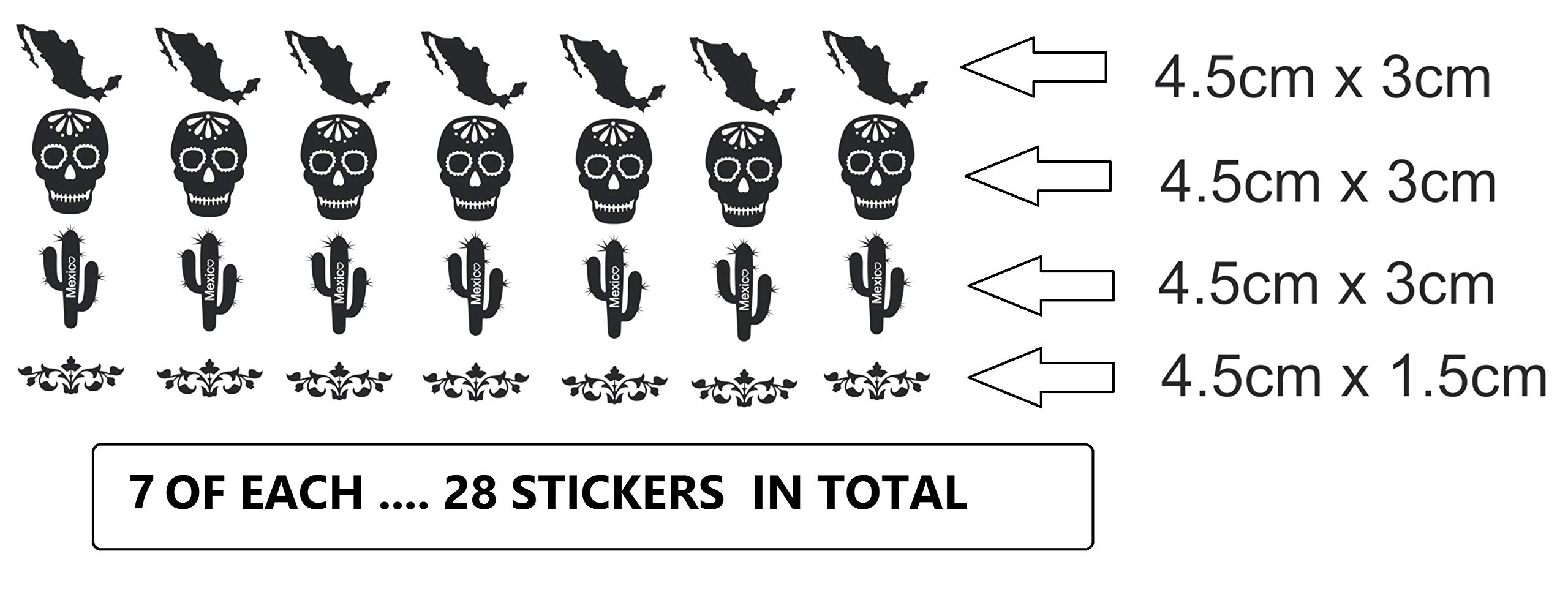Mexico Collection (Mexico Vinyl Stickers (Black))