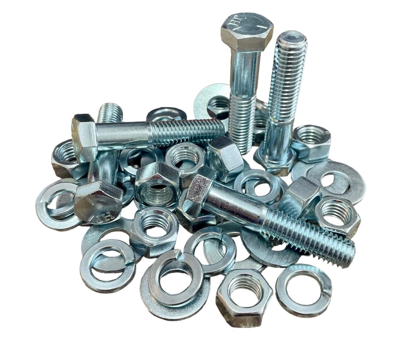 2,510 Piece Grade 5 Coarse Thread Bolts Hex Bolts, Hex Nuts, Lock Washer & Flat Washer Assortment Kit Fasteners Only