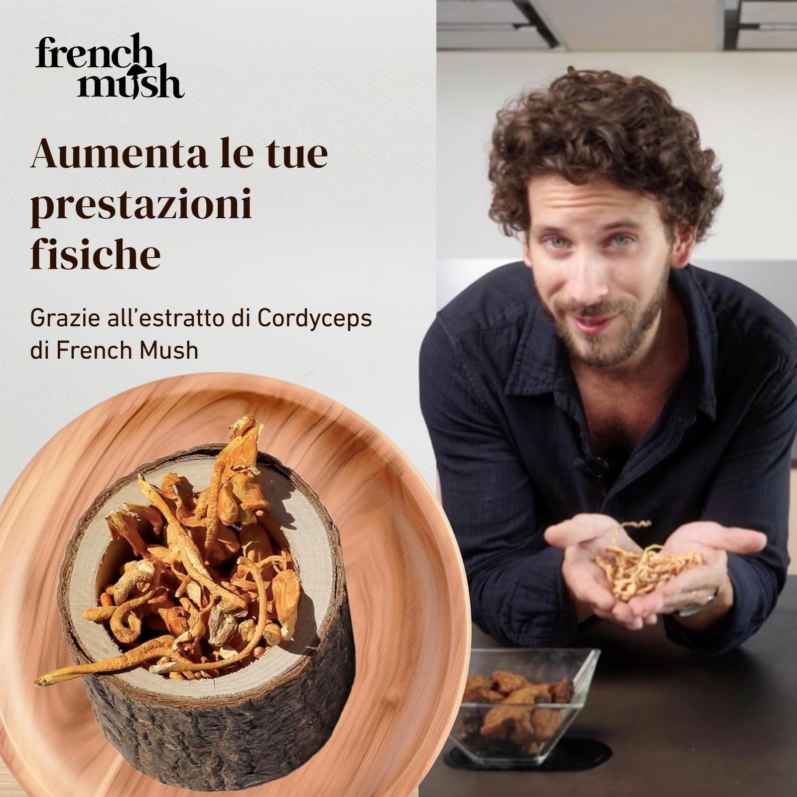 French Mush Doypack Cordyceps Bio - 168 Capsule Vegane - Benessere, Prestazioni Fisiche, Energia - 1 o 2 Capsule al Giorno - Integratore di Cordyceps