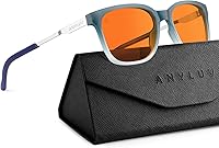 Vista 29 de ANYLUV Blue Light Glasses for Men, Lightweight Computer Gaming Glasses, Stylish Anti Eyestrain Blue Light Blocking Men
