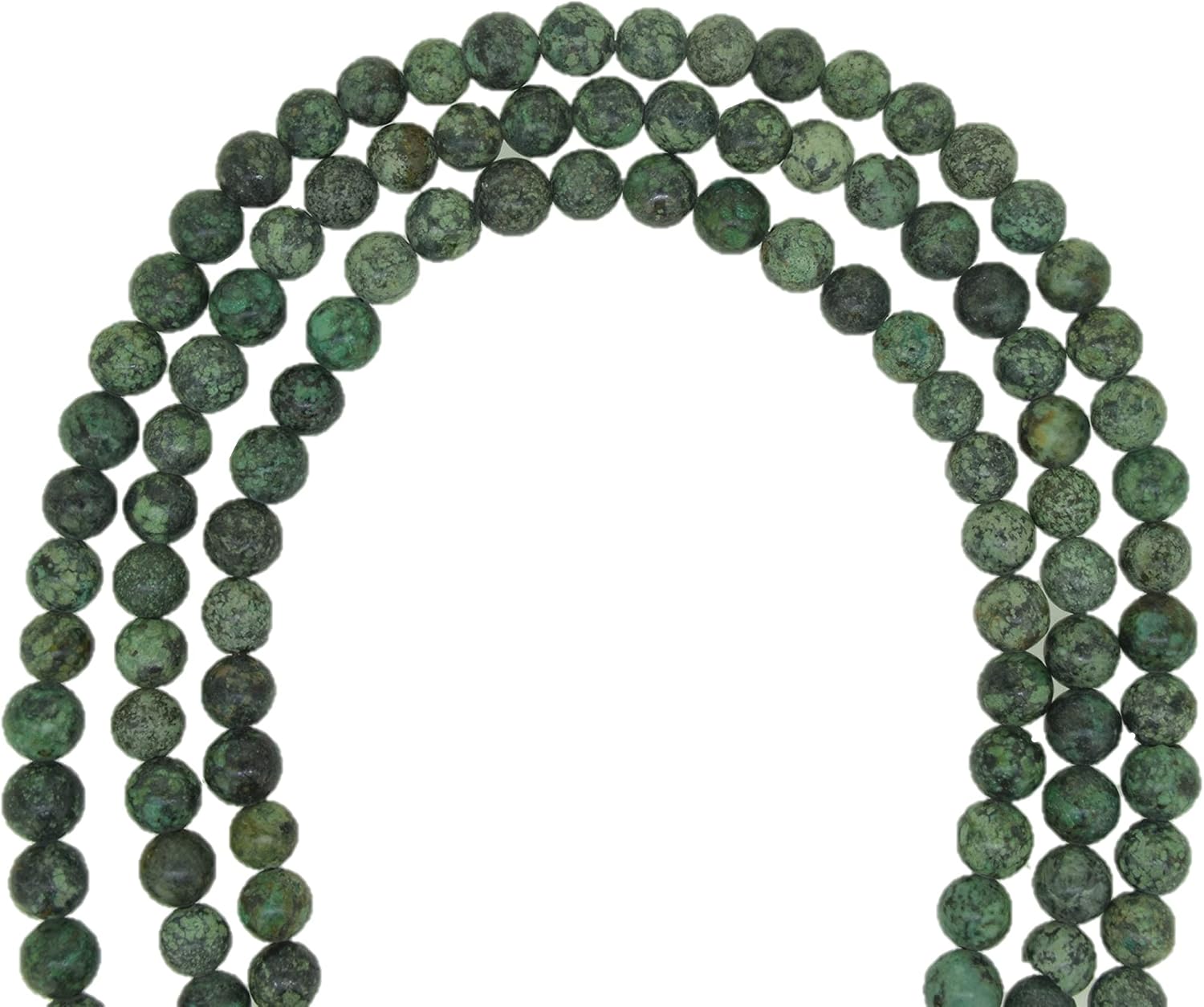 Green Jasper Matte Round Shape Gemstone Beads for Jewelry Making, Jewelry Supplies, Green Jasper Beads 8mm Size, 1 Strand Each of 16" Length