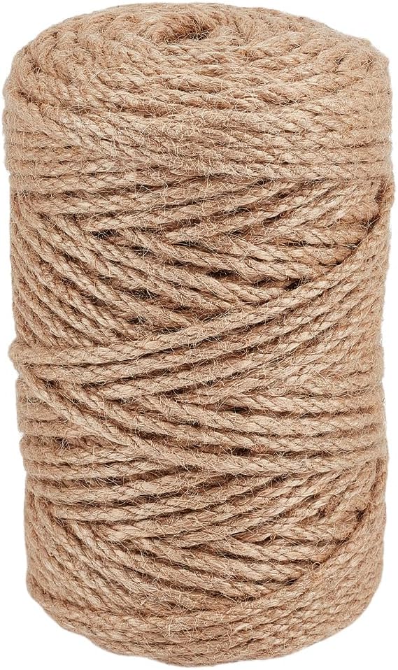 OLYCRAFT 109 Yards Sisal Rope for Cat Scratcher 5~6mm Cat Tree Rope Replacement DIY Hemp Twine Ropes Jute Hemp Ropes for Replace Scratching Post Scratcher Repair DIY Craft Projects