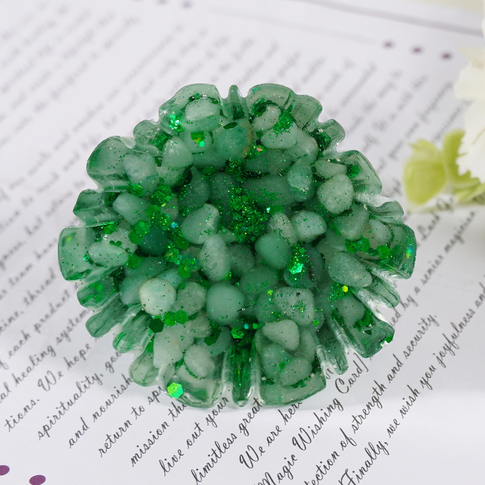 Crystal Suncatchers for Window Hanging Sun Catcher with Chain Rainbow Maker+Tabletop Ornament Bridal Dress Statue Ornament Crystal Wedding Dress Ornament Crystal Dress Figurines Drip Crystal Green - Image 4