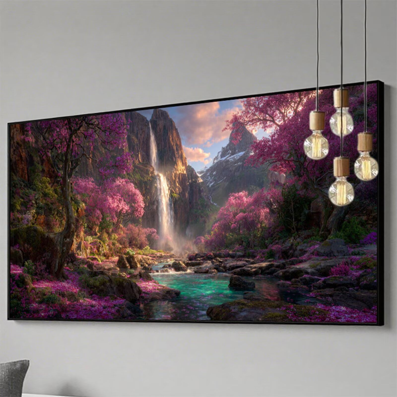 Malarstwo diamentowe XXL, 70 x 140 cm, obraz typu "zrób to sam", obraz diamentowy 5D, mozaika 5D, zestaw do majsterkowania, dla dorosłych, okrągły, pełne nawiercenie, haft, sztuka rzemieślnicza, do