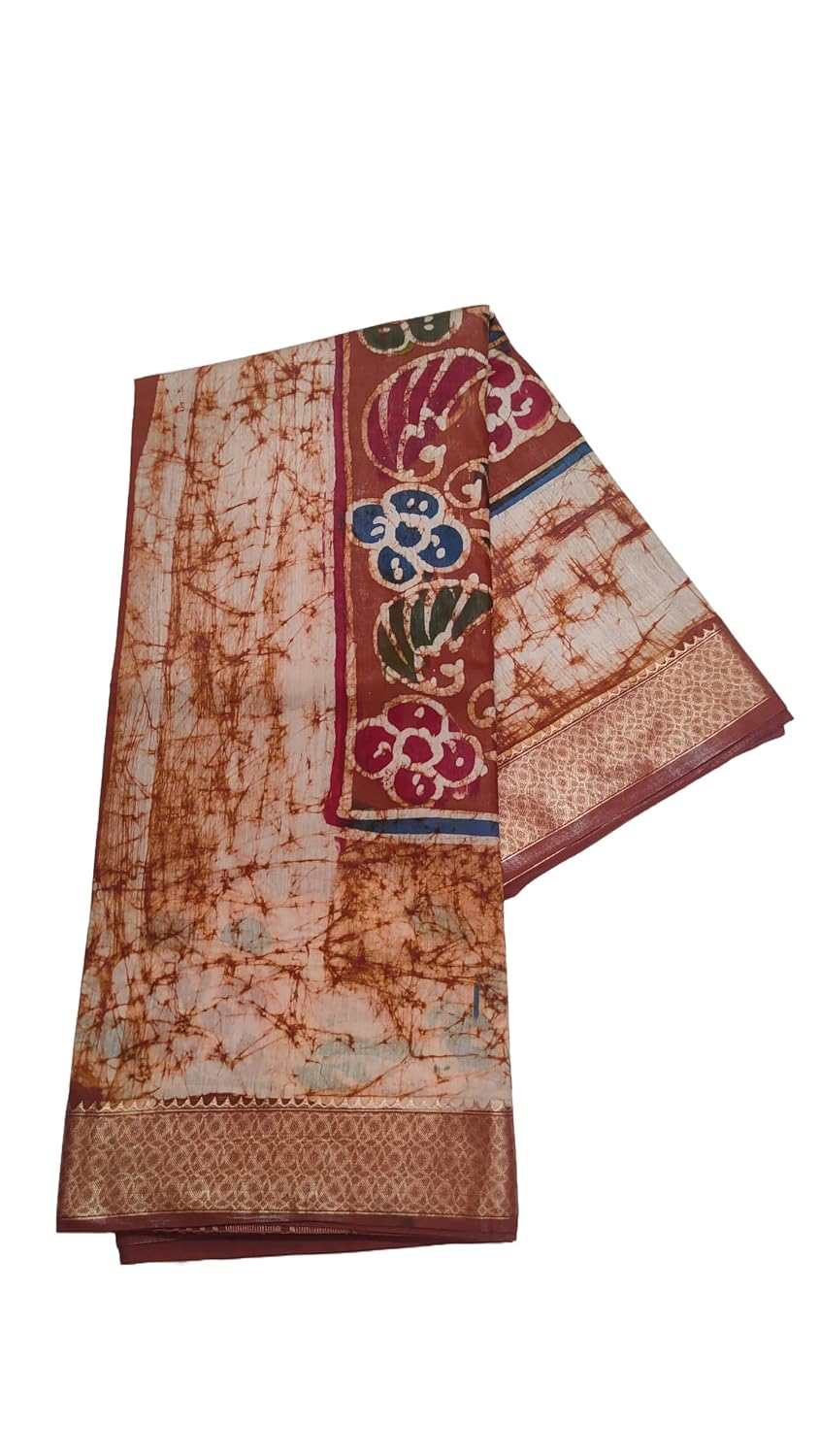 Drapify Maheshwari Silk Hand Batik Boutique Saree with Zari and Blouse Piece - Review, Price and Buying Guide