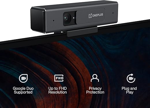 OnePlus Full HD Resolution TV Camera (only Compatible with OnePlus Q and U Series TVs) | Privacy Protection (Grey) (2021 Model)