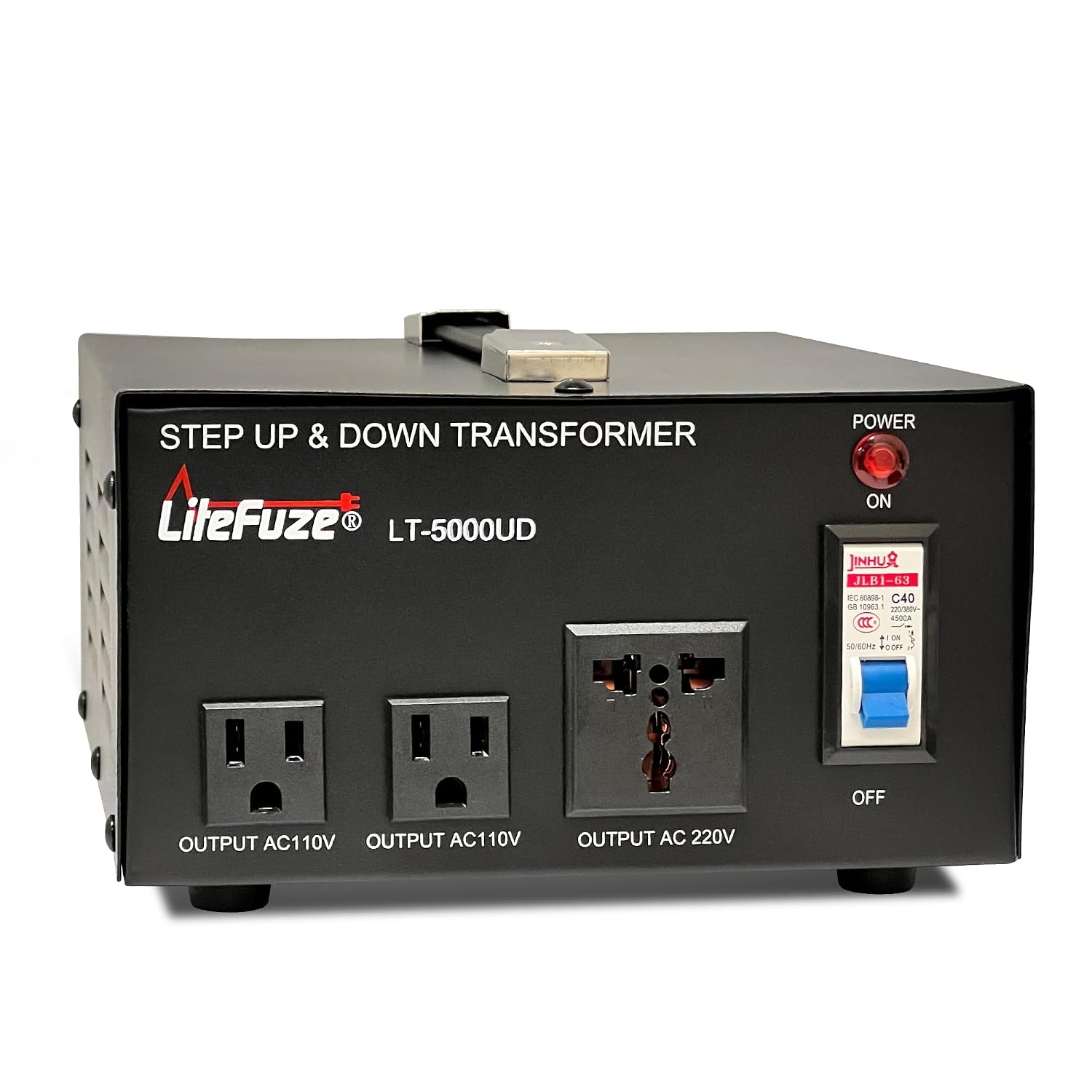 LiteFuze 5000 Watt Heavy Duty Voltage Converter Transformer – Step Up/Step Down 110V/120V220V/240V with Universal Output S...