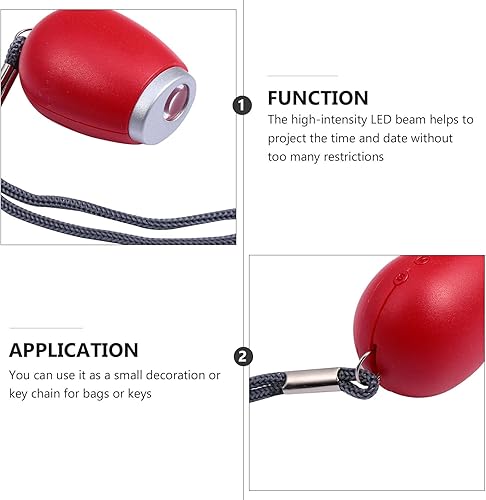 Miniatura 8 de Mini proyector Reloj portátil Llavero Reloj LED Proyección Reloj despertador Mini Proyección Reloj Digital Mini Reloj Digital Reloj Digital Portátil