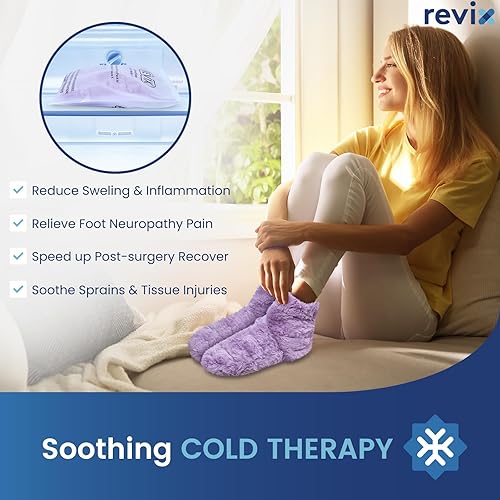 Miniatura 6 de REVIX Botines y calentadores de pies calientes para microondas para mujeres y hombres, calentador de pies calentado con terapia de calor húmedo de