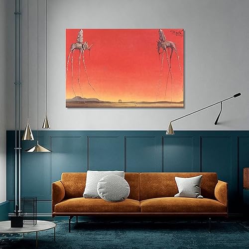 Vista 153 de 40 pinturas famosas de Dali - Salvador Dalí - El Ángelus arquitectónico del mijo - Póster artístico en lienzo y arte de pared, póster moderno