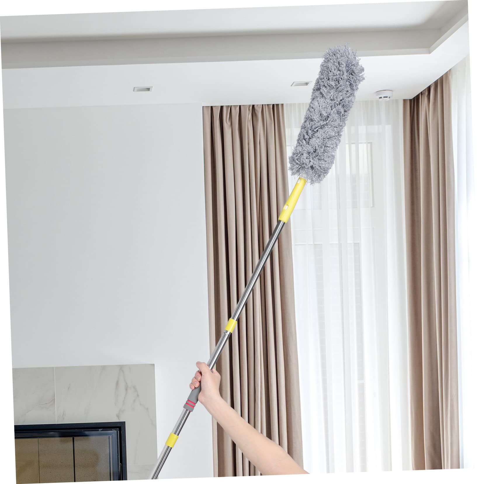 Happyyami 1 Juego Plumero Limpiador De Persianas Kit De Limpieza De Ventanas Varita De Polvo Parabrisas Kit De Limpieza De Alto Alcance Estores Techo Telaraña Fibra Extrafina