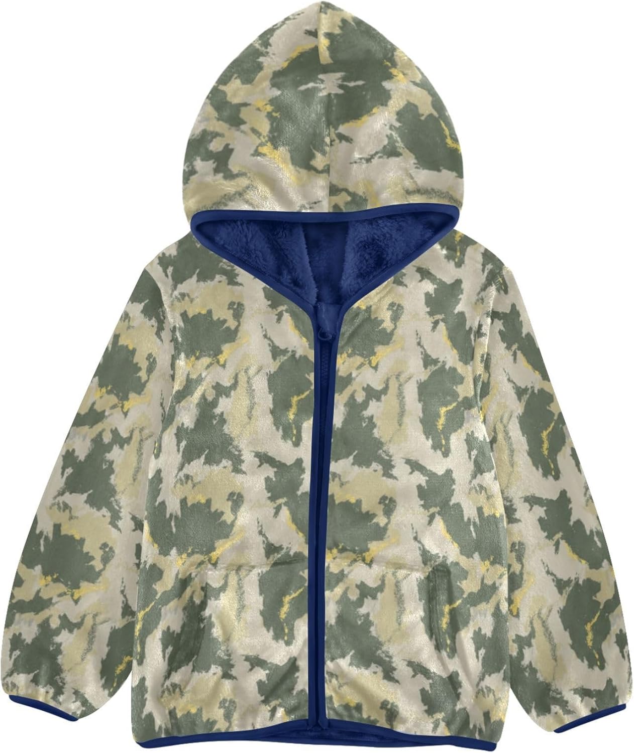 GuoChe Camouflage Toddler Fleece Zip Up Children Coat