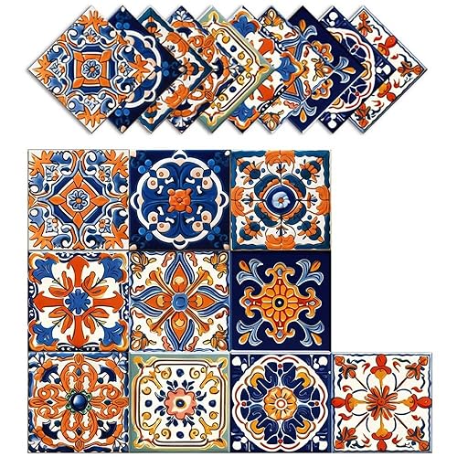 Peel and Stick Moroccan Tile Stickers, Waterproof Backsplash for Kitchen